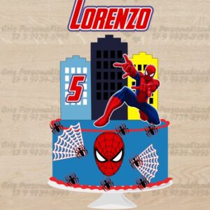 Topo de bolo Homem Aranha