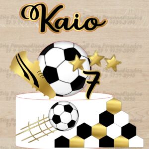 Topo de bolo Futebol