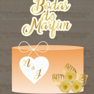 Topo de bolo Bodas
