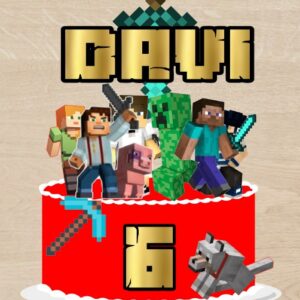 Topo de bolo Minicraft